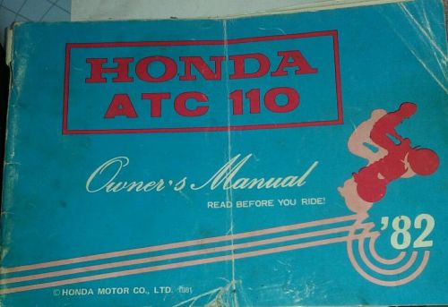 1982 honda  atc 110 owners manual