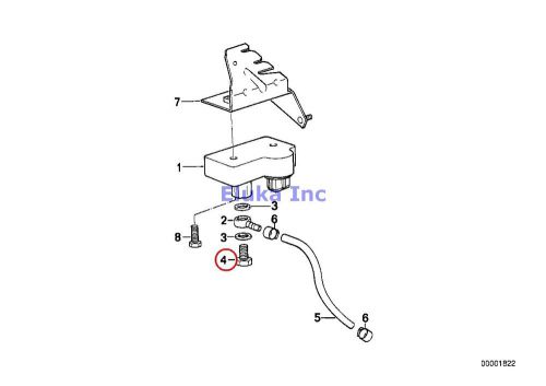 Bmw genuine cylinder head exhaust manifold fuel ventilation hollow bolt e21 e46