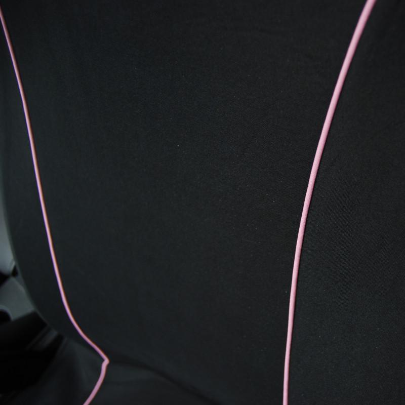 Adeco 2-Piece Universal Vehicle Car Front Seat Cover Set-Black & Pink Embroidery, US $25.99, image 3