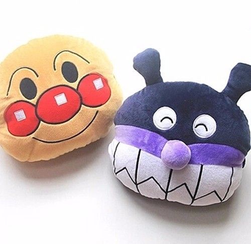 2pcs lovely anpanman cartoon auto neck rest cushion headrest pillow mat
