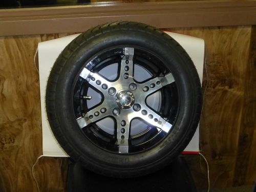 Golf cart rims and tires.  12&#034; machined 6 spoke  with low profile rohx 215x50-12