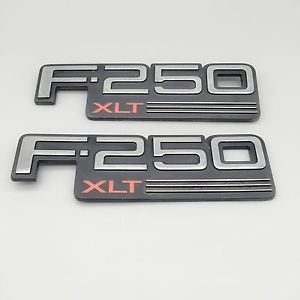 92 93 94 95 96 ford f-250 f 250 xlt fender emblem set of 2 oem f2tb-16b114-fa-da