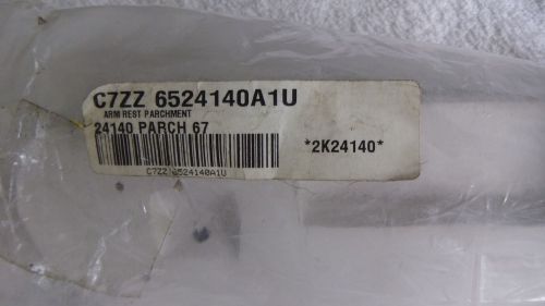 1967 ford mustang interior arm rest pad new parchment