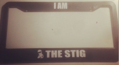 I am the stig - black license plate frame -illest hachiroku design look qty 2