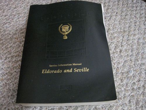 1991 cadilac eldorado and seville, service information manual