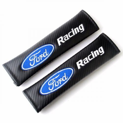 New 2pcs black auto seat belt cover pads shoulder cushion for ford racing