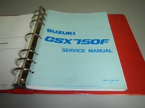 Original suzuki gsx750f gsx-750f dealer service repair manual 99500-37060-03e