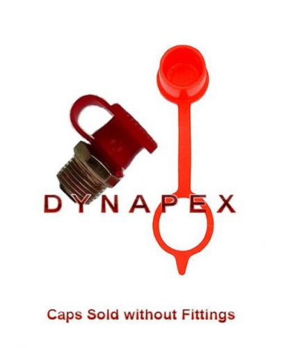 25 x red universal plastic dust caps for grease zerk nipple fitting l-c4