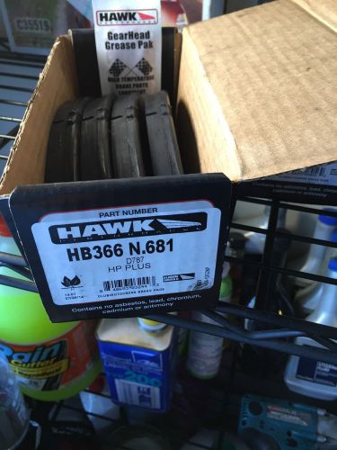 Hawk hp plus brake pads front hb366n.681 cl rl tl tsx accord, hp+ acura honda