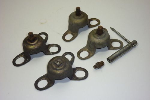 Vintage hub cap wheel cover mount bracket lock set with original wrench mopar