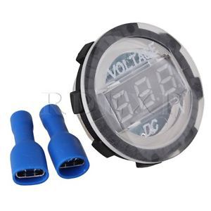 Waterproof  dc12-24v white led display digital voltmeter transparent shell