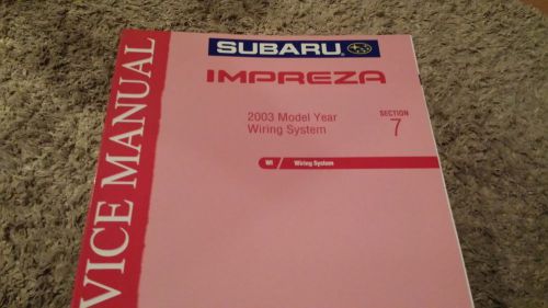 2003 subaru impreza section 7 service repair shop manual oem