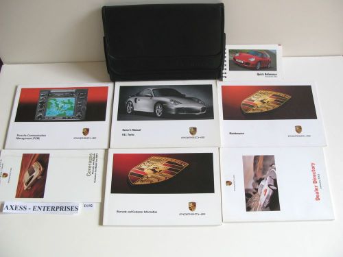 01 2001 porsche 996 911 turbo owners users manuals set pcm navigation book d192