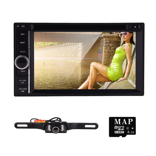 Bluetooth gps car stereo dvd player with 6.2&#034; double 2din radio ipod pc+map cam