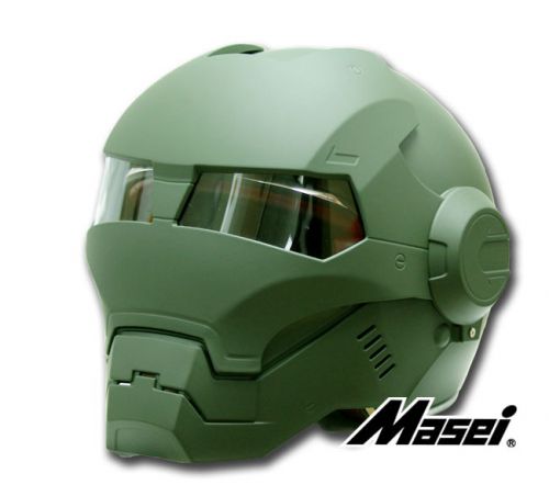 Masei 610 matte green open face atomic-man motocross bike motorcycle helmets