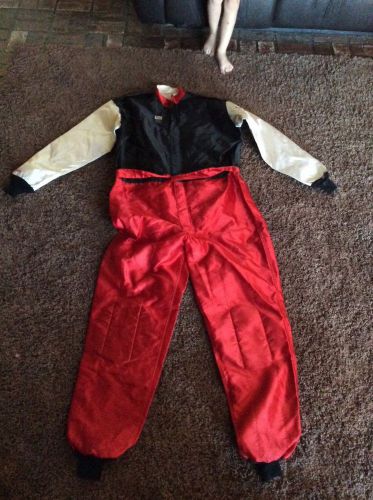 New simpson satin finish kart suit red blk adult xl