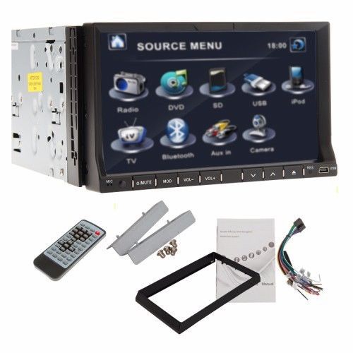 2016 double 2 din 7" in dash stereo car dvd player bluetooth radio ipod sd usb