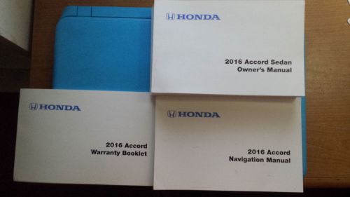Honda 2016 accord sedan owner manual 14/v6 navigation manual brand new