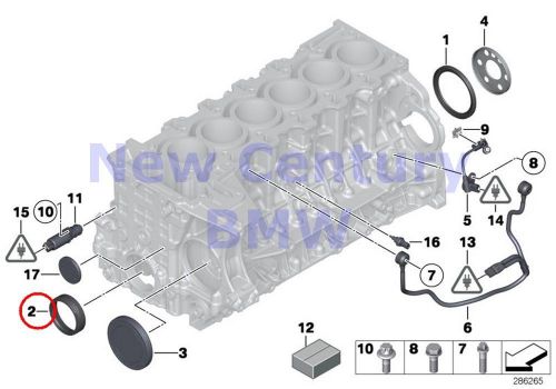 Bmw genuine engine block mounting parts shaft seal 65x79x10 e60 e60n e61 e61n e7