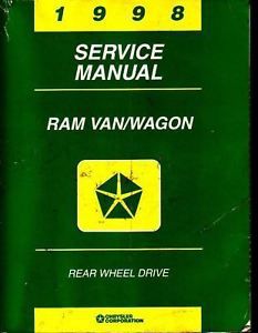 1998 dodge ram van wagon factory service manual