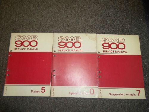 1979 80 1981 saab 900 brakes specs suspension wheels service manual 3 volume set