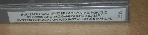 Honeywell hud-2020 headup display for gulfstream spz-8400 install manual hud2020