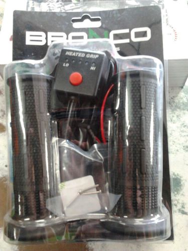 Bronco atv handlegrip heated grips set and thumb new