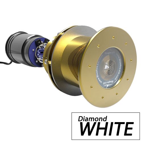 New bluefin led great white gw16 thru-hull underwater led light - 5600 lumens -