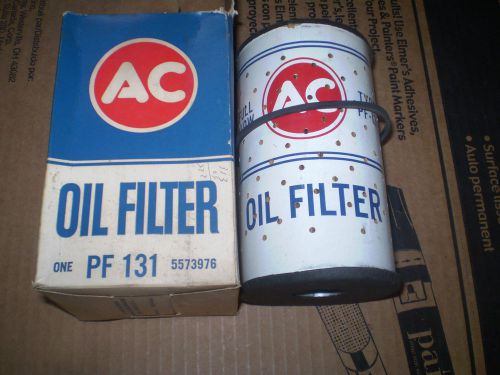 1956-57 chevy v-8 ac oil filter in box nos gm original &#039;pf-131 nos