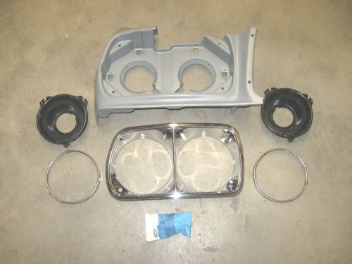 1973 ford torino right front headlight assembly kit, bezel, fender extension