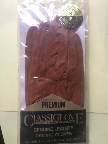 Vintage driving gloves mens tan genuine leather small