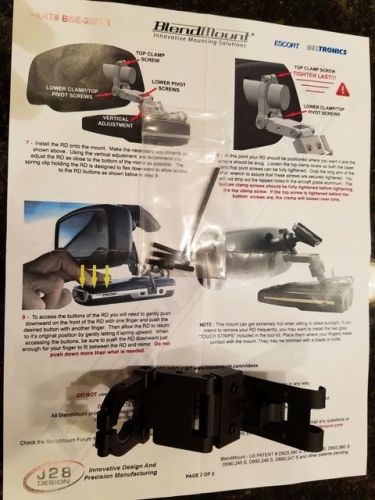 Blend mount blendmount bbe-2000r radar detector mount for beltronics and escort