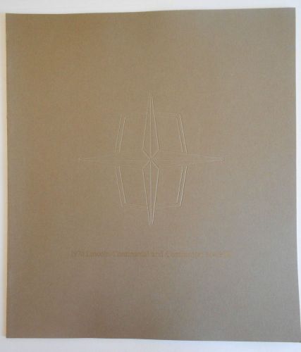 1970 original lincoln continental mark iii sales brochures large version