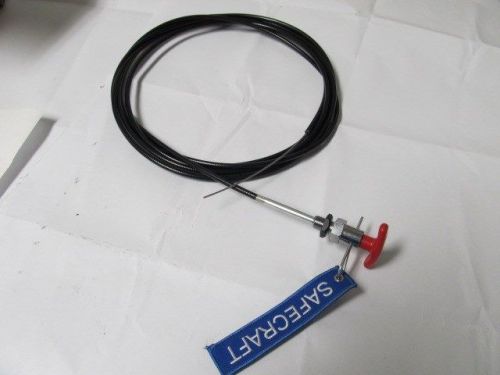 Safecraft fire bottle pull cable new 16 ft. long with mount nut vertical &#034;fire&#034;