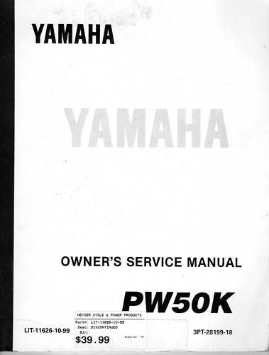 1998 yamaha motorcycle pw50k owners service manual