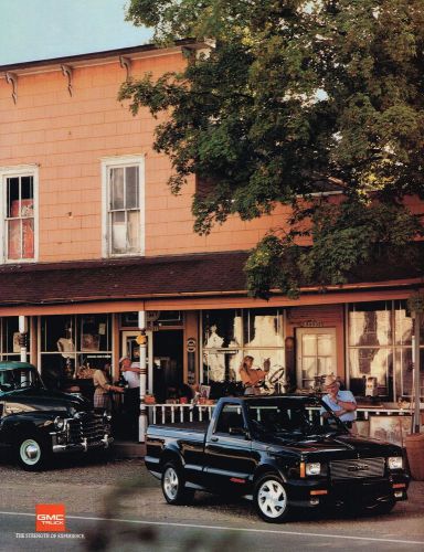 1992 gmc sonoma brochure / catalog with color chart: syclone,sl,sls,sle,4x4,4wd,