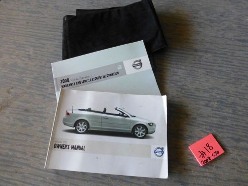 2008 volvo c70 convertible owners manual and case    #18