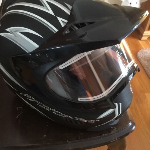 Arctic cat txi snowmobile helmet xxx-xl heated shield with cord black