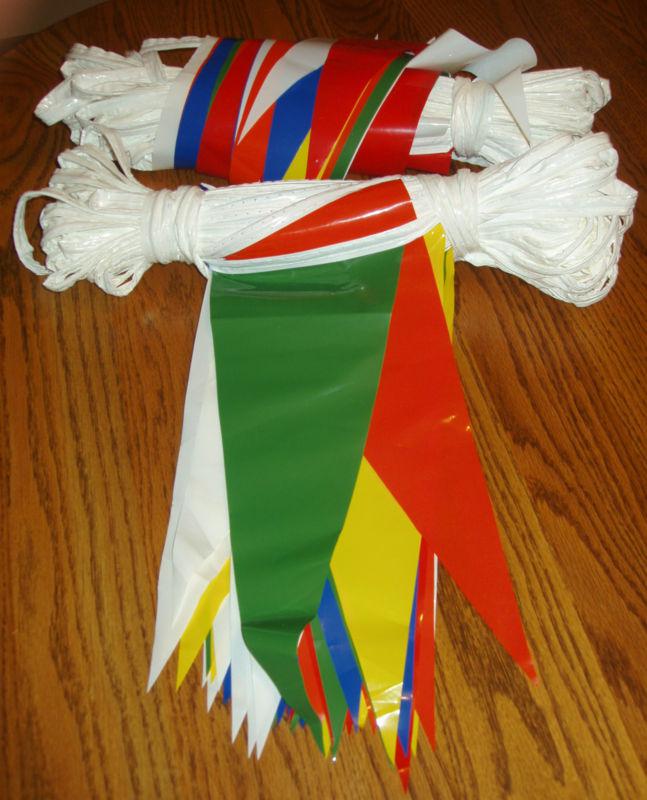 110 ft. pennants streamers for automotive car lots decorations- multicolor