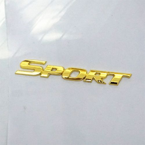1x Chrome Golden SPORT Metal Badge Emblem Decal Sticker Trunk V6 Fender 4WD Auto, US $9.99, image 20