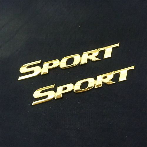 1x Chrome Golden SPORT Metal Badge Emblem Decal Sticker Trunk V6 Fender 4WD Auto, US $9.99, image 21