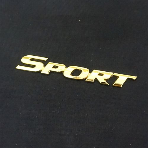 1x Chrome Golden SPORT Metal Badge Emblem Decal Sticker Trunk V6 Fender 4WD Auto, US $9.99, image 22