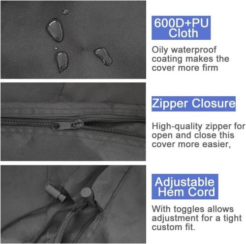 Outboard Motor Cover 600D Boat Motor Cover Waterproof UV Resistant Engine BLACK, US $21.99, image 3