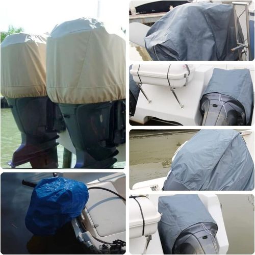 Outboard Motor Cover 600D Boat Motor Cover Waterproof UV Resistant Engine BLACK, US $21.99, image 4