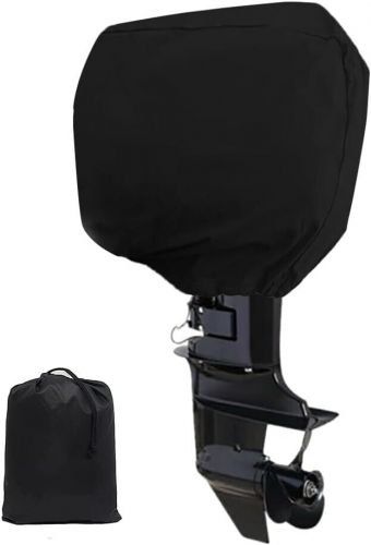 Outboard Motor Cover 600D Boat Motor Cover Waterproof UV Resistant Engine BLACK, US $21.99, image 5