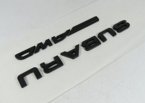 Subaru Legacy Impreza Crosstrek Symmetrical AWD Emblem Rear Trunk Black Badge, US $19.99, image 3