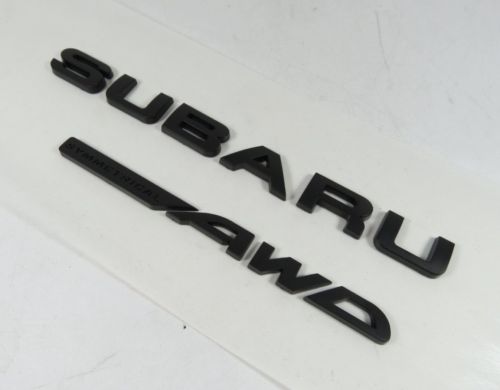 Subaru Legacy Impreza Crosstrek Symmetrical AWD Emblem Rear Trunk Black Badge, US $19.99, image 5