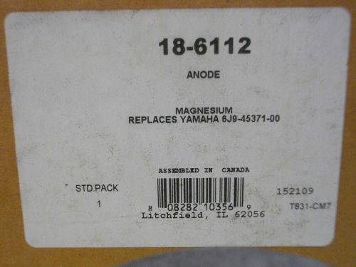 Sierra 18-6112 Magnesium fresh water anode replaces Yamaha 6J9-45371-00, US $24.99, image 2