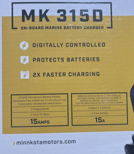 Minn Kota 1823155 3-Bank Digital On-Board Battery Charger NEW FREE SHIPPING, US $187.00, image 7