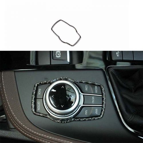 Multimedia Knob Real Carbon Fiber Central Console Frame Trim For BMW X1 2016-19, US $14.12, image 4